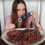 A home cook using the Chefstemp thermometer