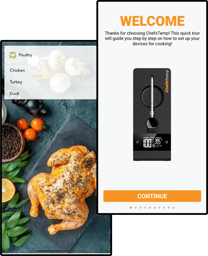 Instant read digital thermometer for precise cooking temperature monitoring.