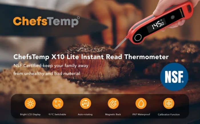 ChefsTemp X10 Lite Instant Read Meat Thermometer - Image 10