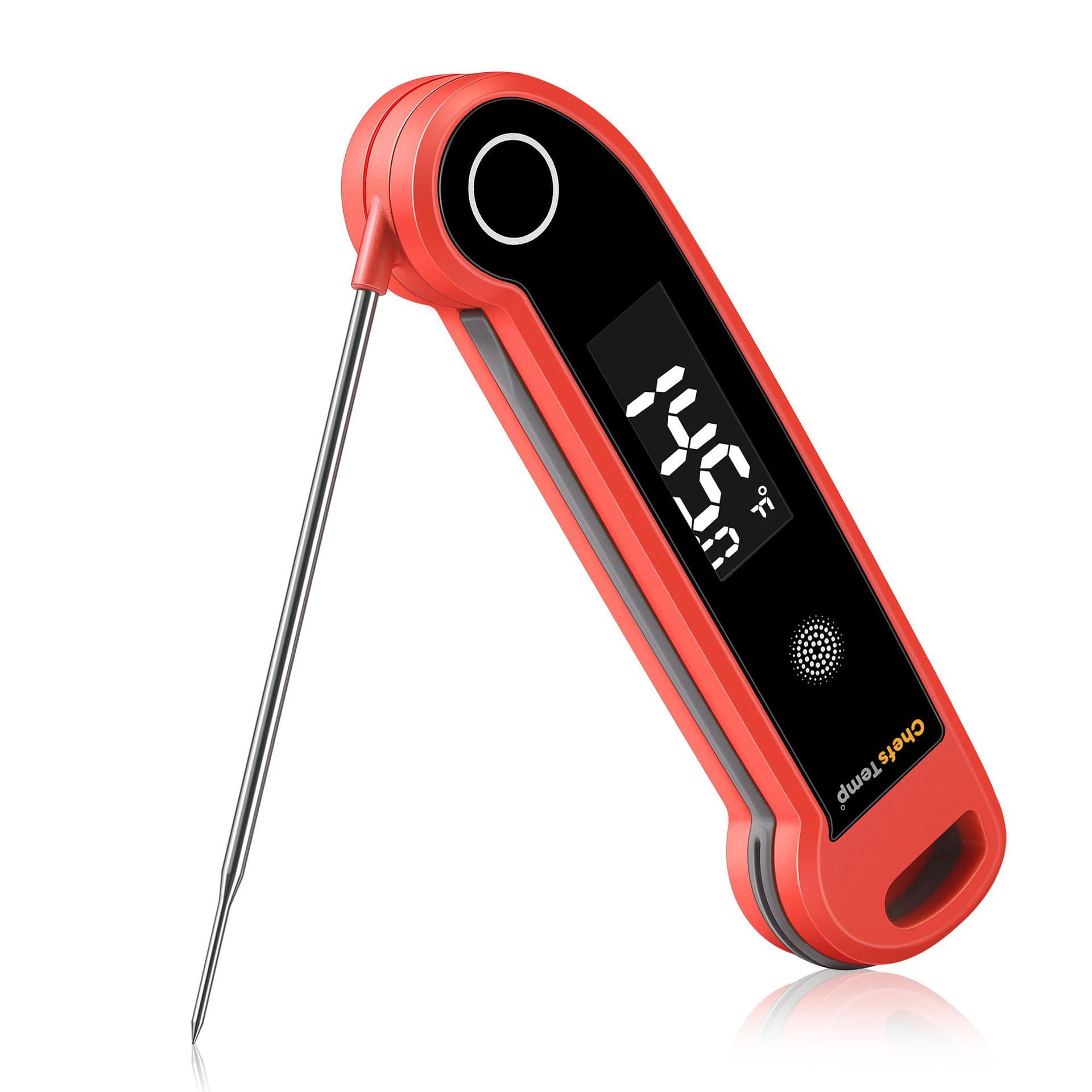 Digital food thermometer for precise cooking temperature measurement.