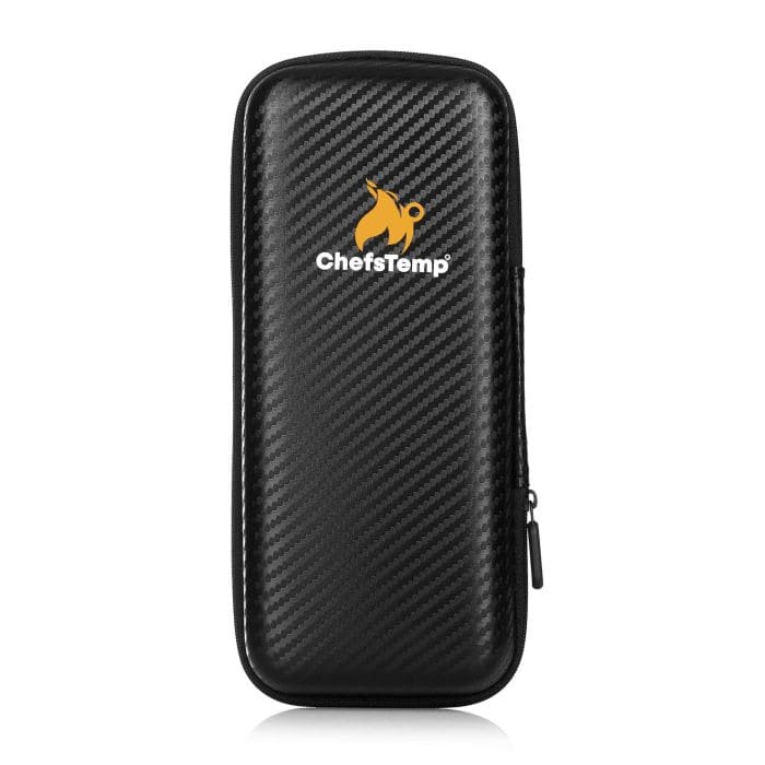 Customizable chef temperature carrying case with durable carbon fiber design for cooking accessories.