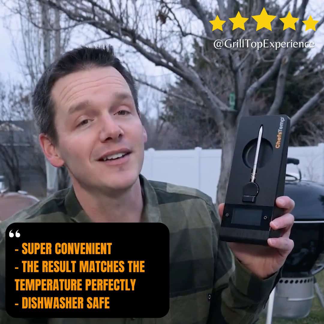 1. Digital meat thermometer for precise cooking temperature control, grill and kitchen safe.