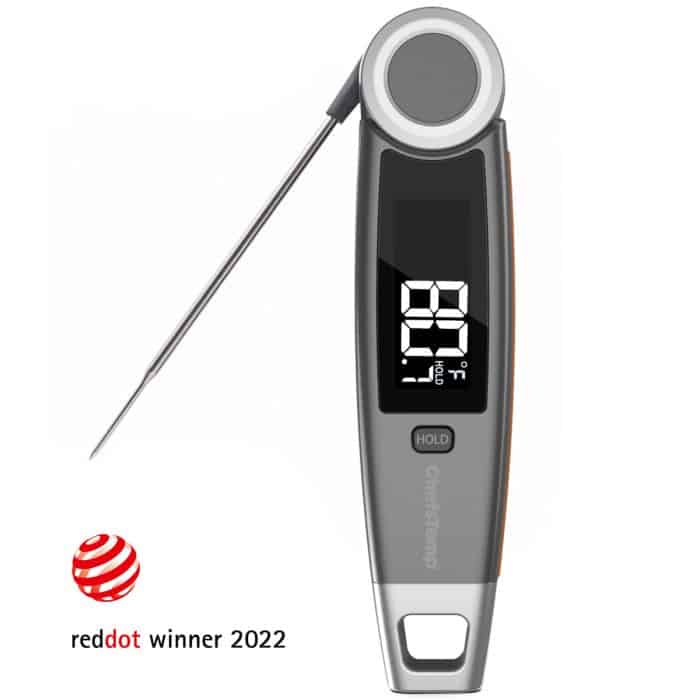 Digital meat thermometer for accurate cooking temperature measurement.