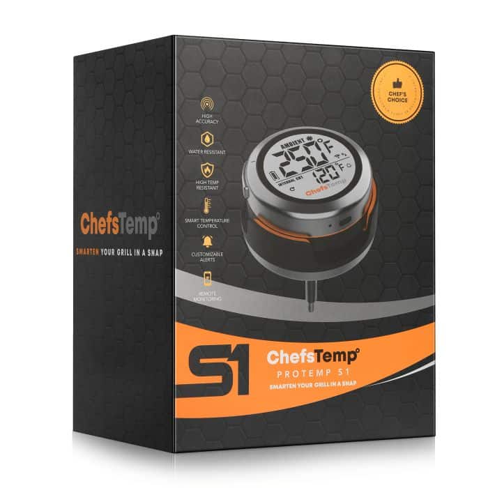Digital meat thermometer for grilling, waterproof, high accuracy, smart temperature control.