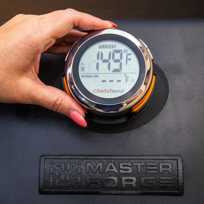 High temperature meat thermometer for grill, outdoor cooking, BBQ, oven, kitchen cooking, ChefsTemp.