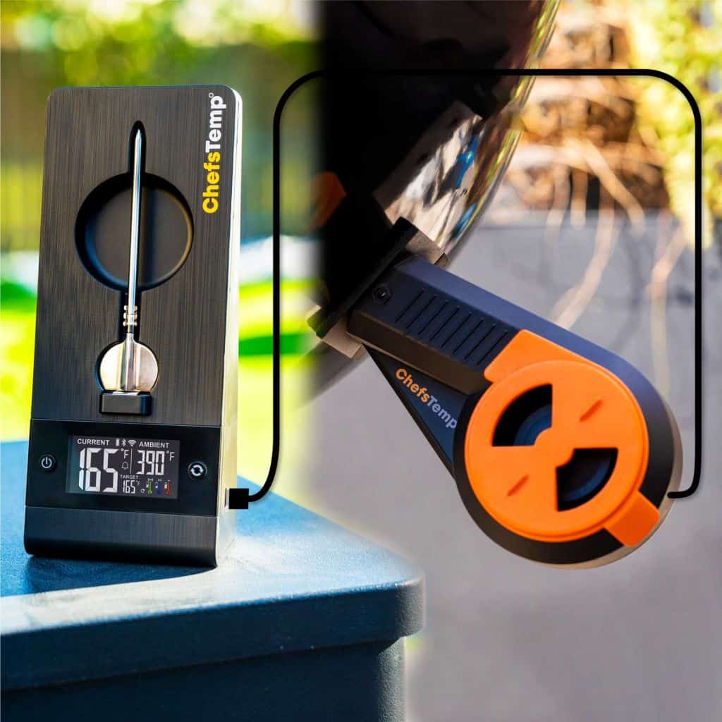 Digital cooking thermometer by ChefsTemp, precise food temperature control tool.