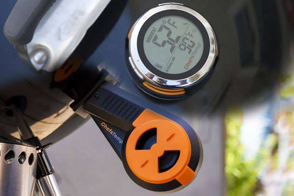 Digital meat and grill thermometer for precise cooking temperature control.