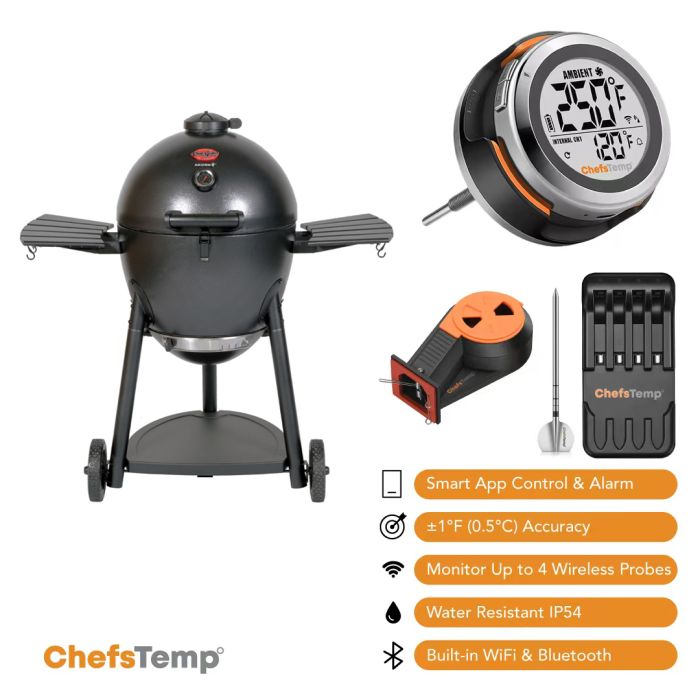 Wireless Grill Thermometer for Akorn & Kamado Grills.