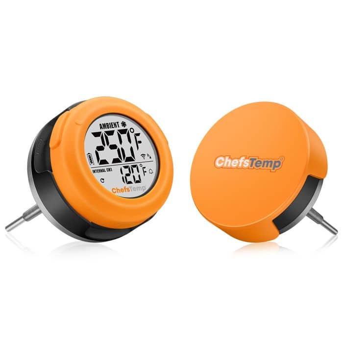 Digital cooking thermometer for precise culinary temperature control, ChefsTemp food safety device.