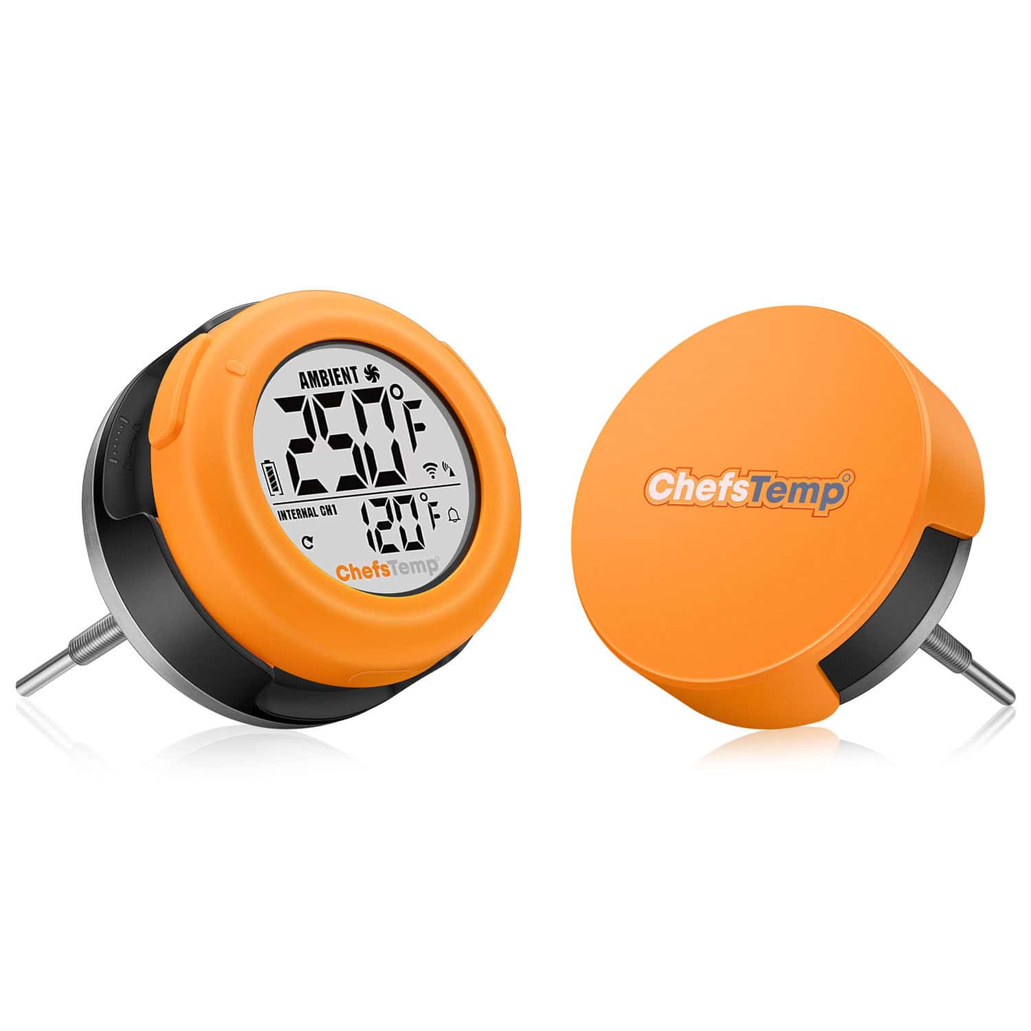 Digital cooking thermometer for precise culinary temperature control, ChefsTemp food safety device.