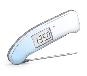 Wireless meat thermometer with multiple sensors for precise cooking monitoring.