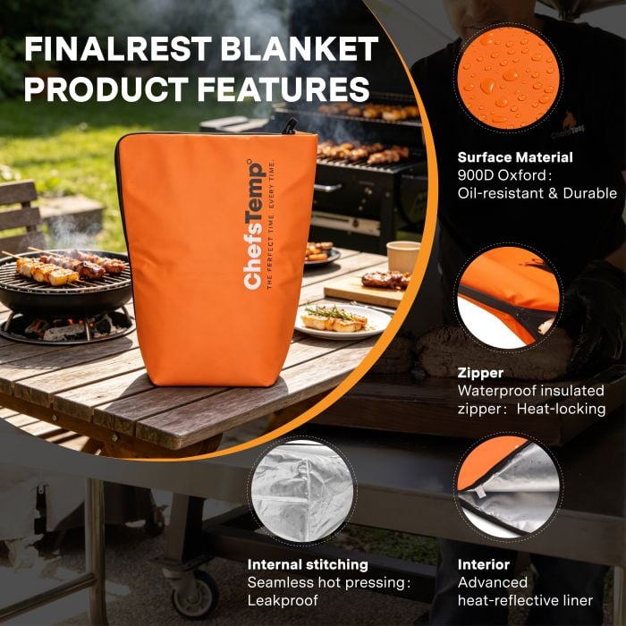 High-quality outdoor grilling blanket with waterproof and heat-reflective lining, designed for durability and convenience.